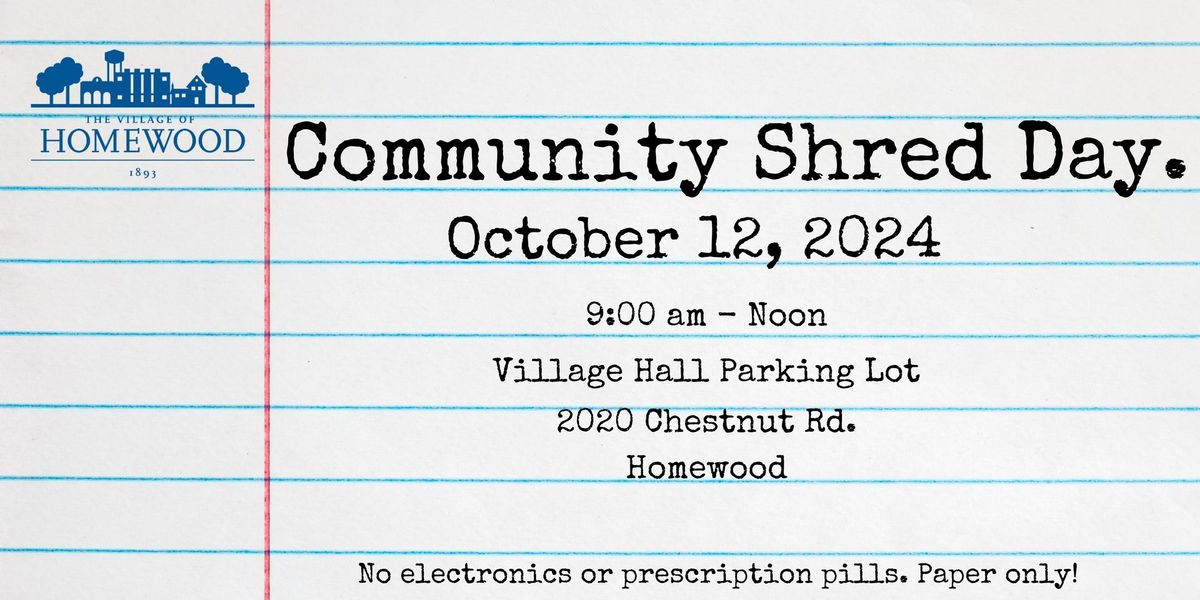 Homewood's Community Shred Day