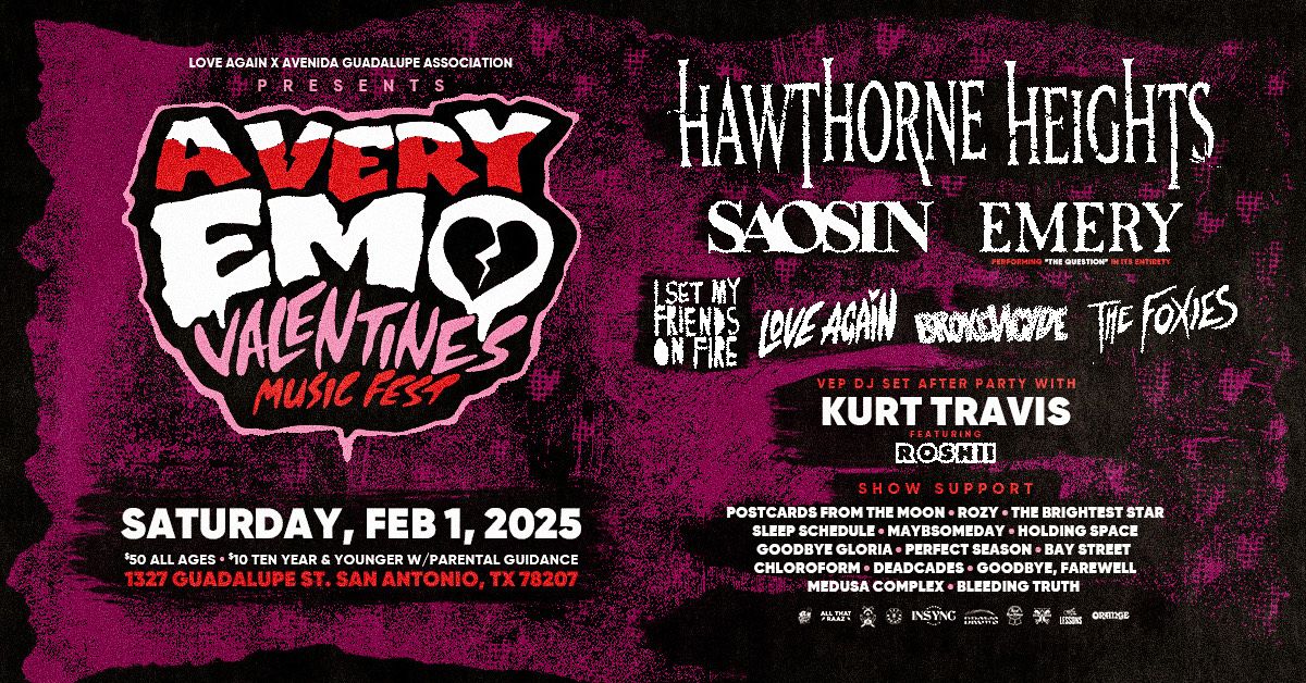 A Very Emo Valentine\u2019s Music Fest feat Hawthorne Heights