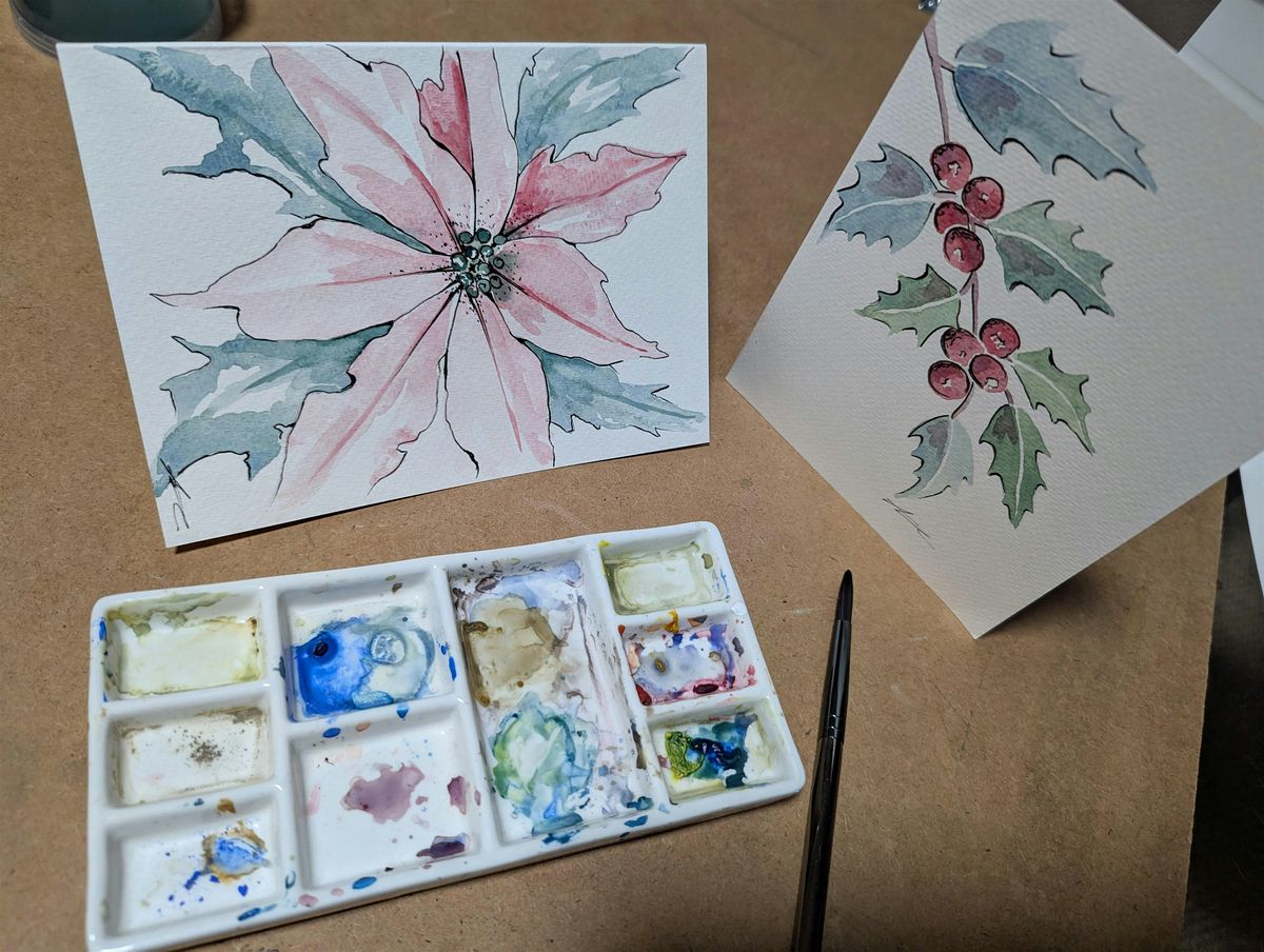 Watercolor Class and Social- Holiday Cards - Sunday