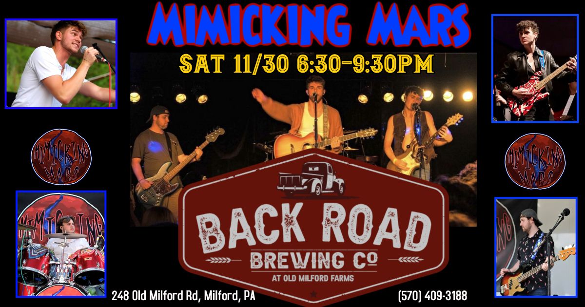 Mimicking Mars returns to Back Road Brewing Co !