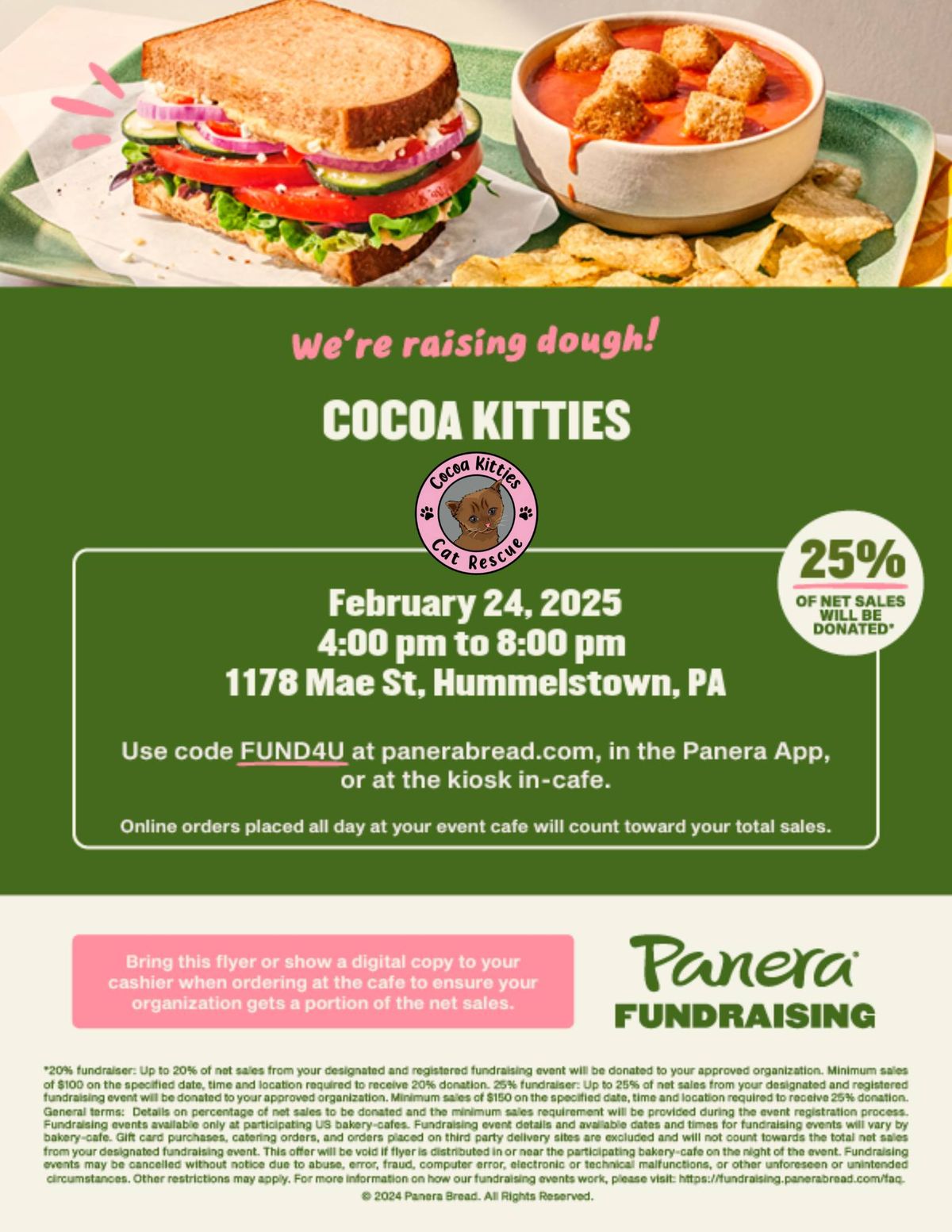 Cocoa Kitties Panera Dine to Donate