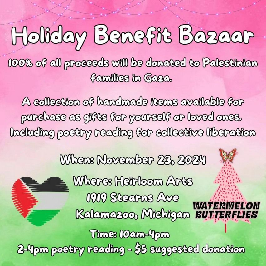 Holiday Art Market\/Poetry Reading for Palestine