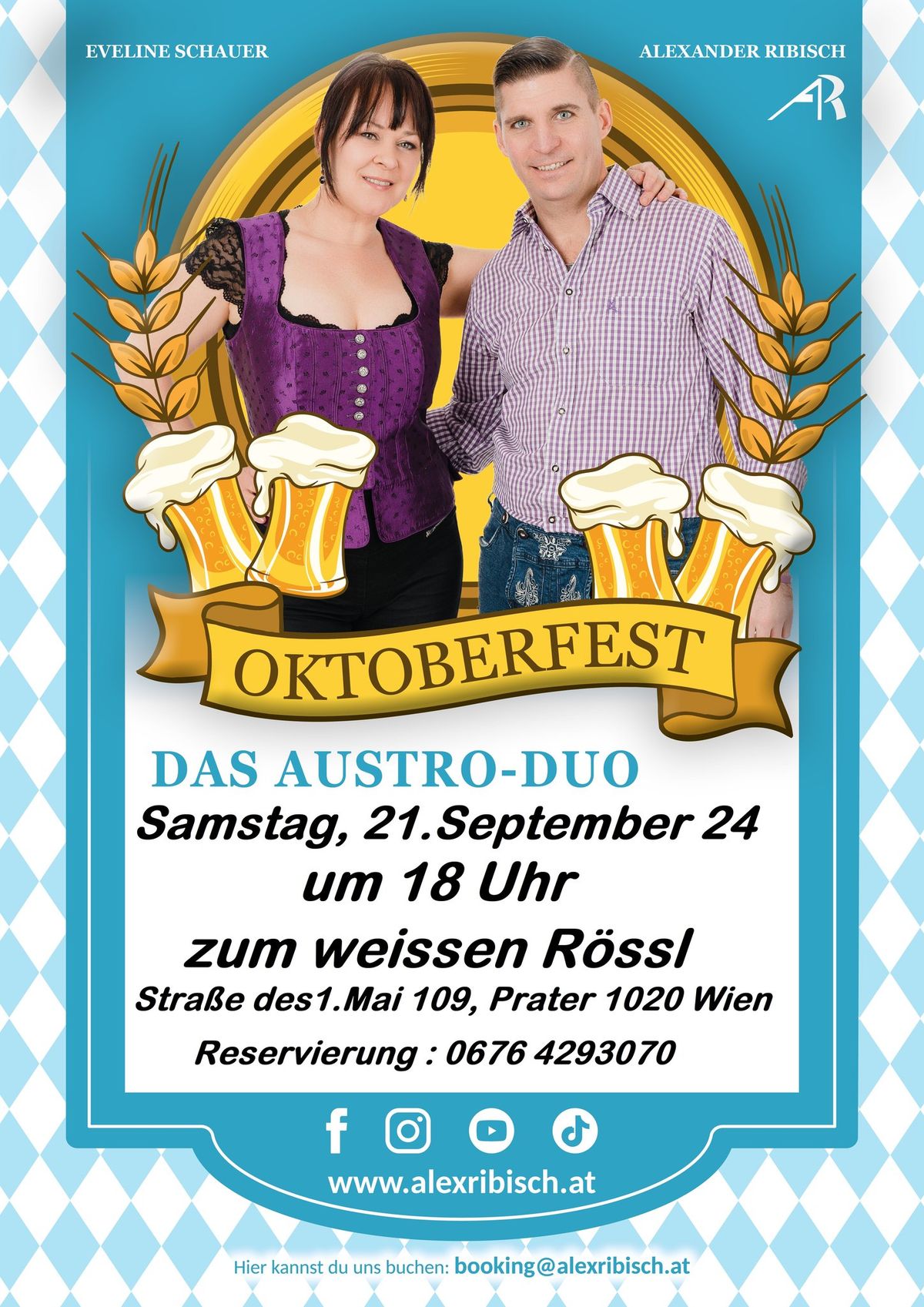 Oktoberfest mit Alex Ribisch & Eveline Schauer LIVE im weissen R\u00f6ssl im Prater