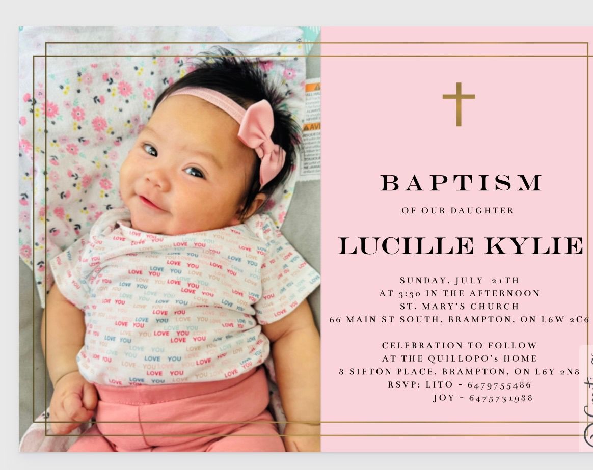 LUCILLE KYLIE BAPTISM