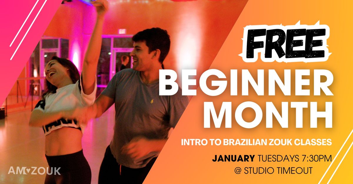 FREE Beginner Month: Brazilian Zouk Classes (Jaunary 2025)