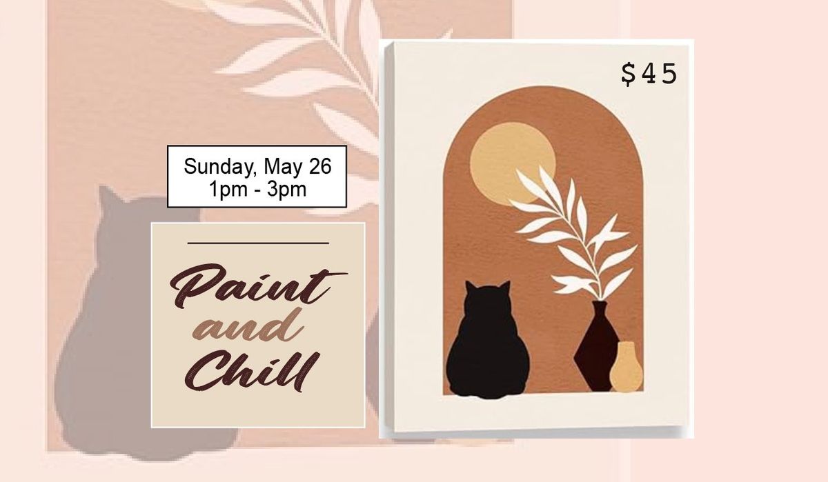 Paint & Chill: Acrylic Painting Class on Pre-Drawn Canvas, May 26
