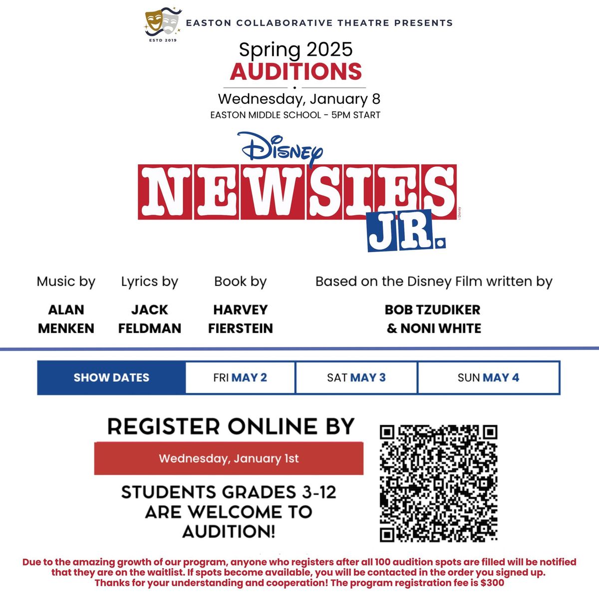 Newsies Jr. Auditions!