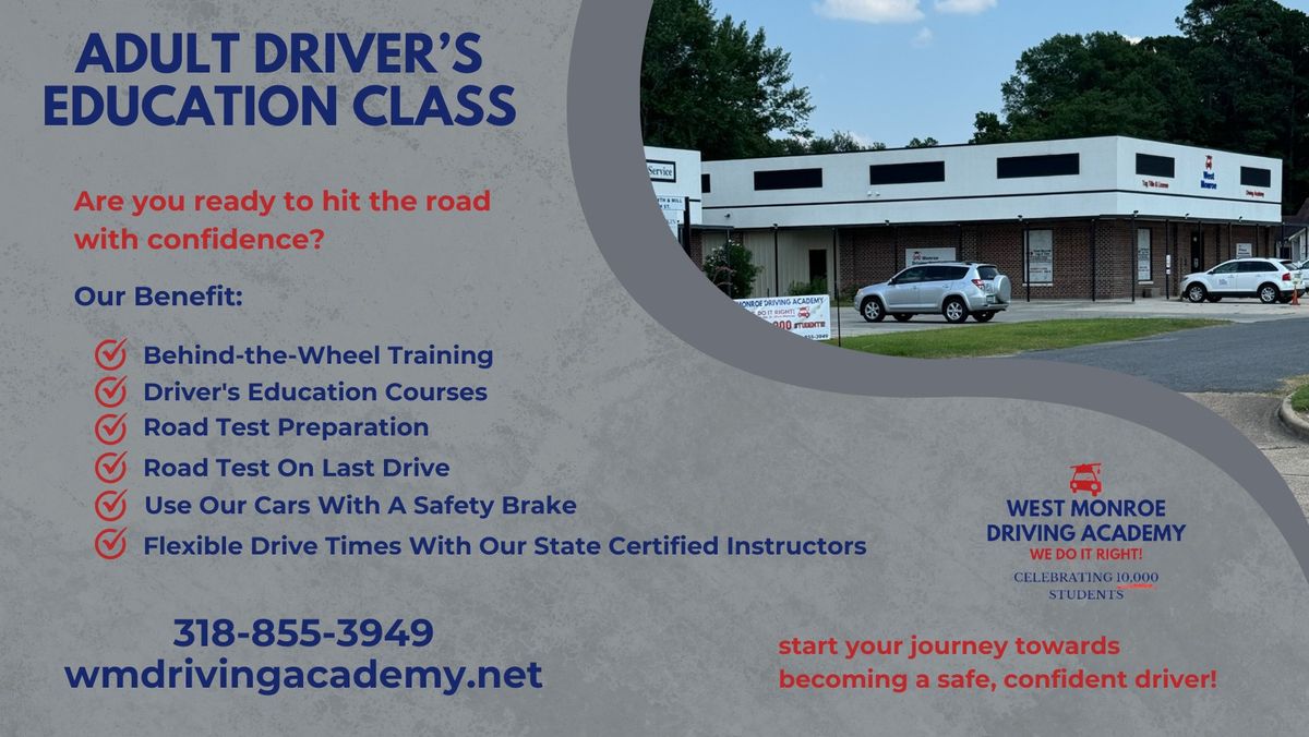 ADULT DRIVER'S EDUCATION 