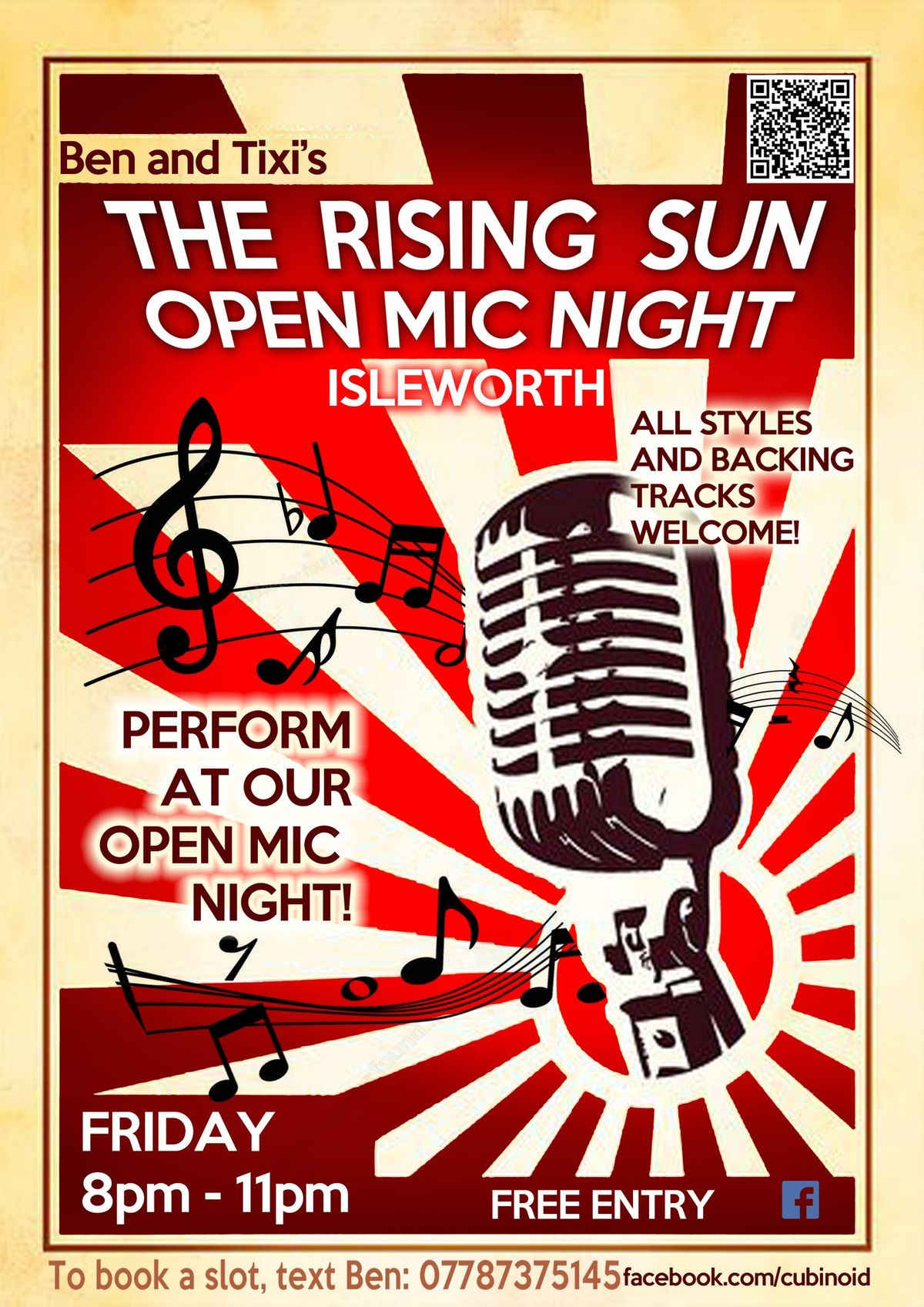 It's Thai-day Friday!!! Isleworth Live presents Ben and Tixi's Open Mic - The Rising Sun Isleworth