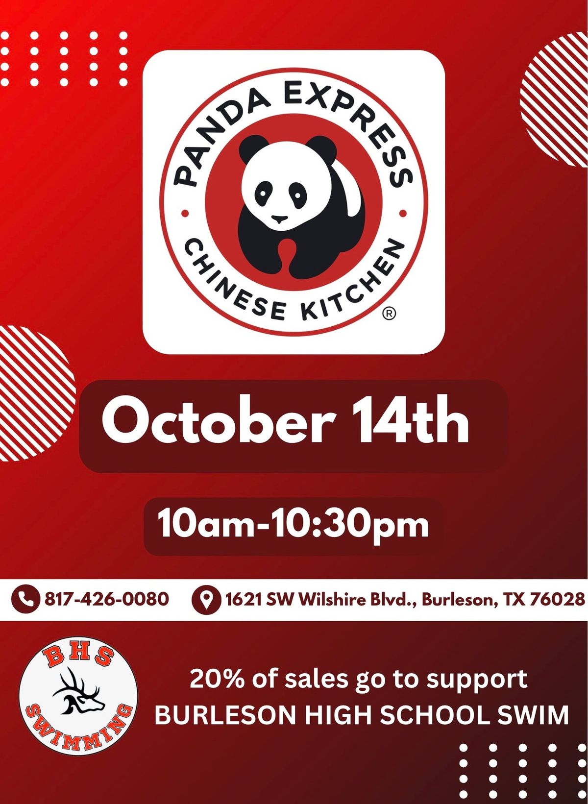 Panda Express Fundraiser!