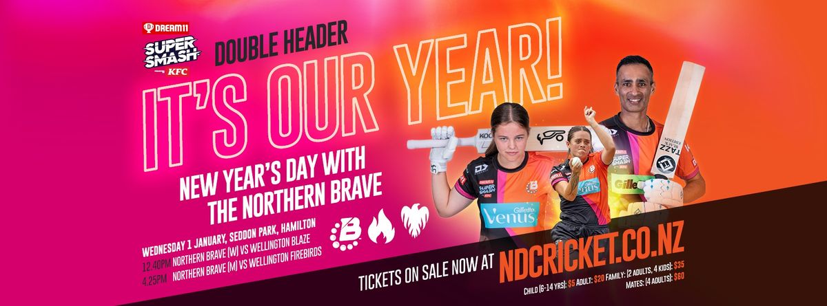 Dream11 Super Smash double-header | Northern Brave v Wellington Blaze & Firebirds