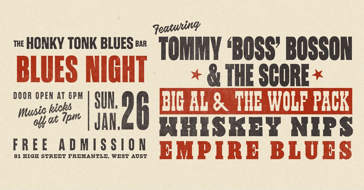 BLUES NIGHT @ HONKY TONK BLUES