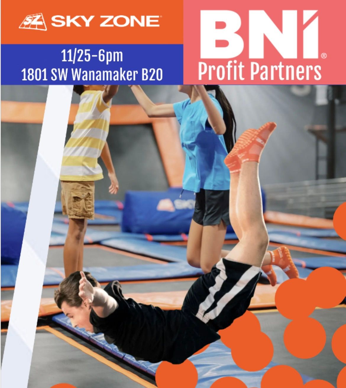 BNI family night at Sky Zone