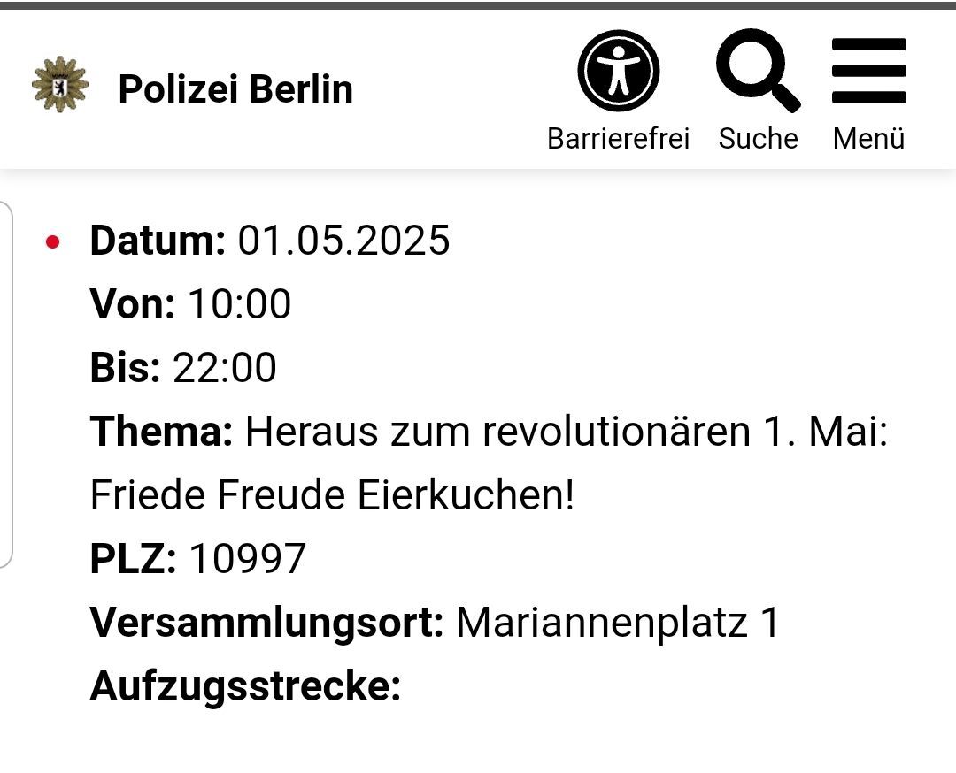 SLUST e.V, Heraus zum revolution\u00e4ren 1.Mai: Friede,Freude,Eierkuchen! 