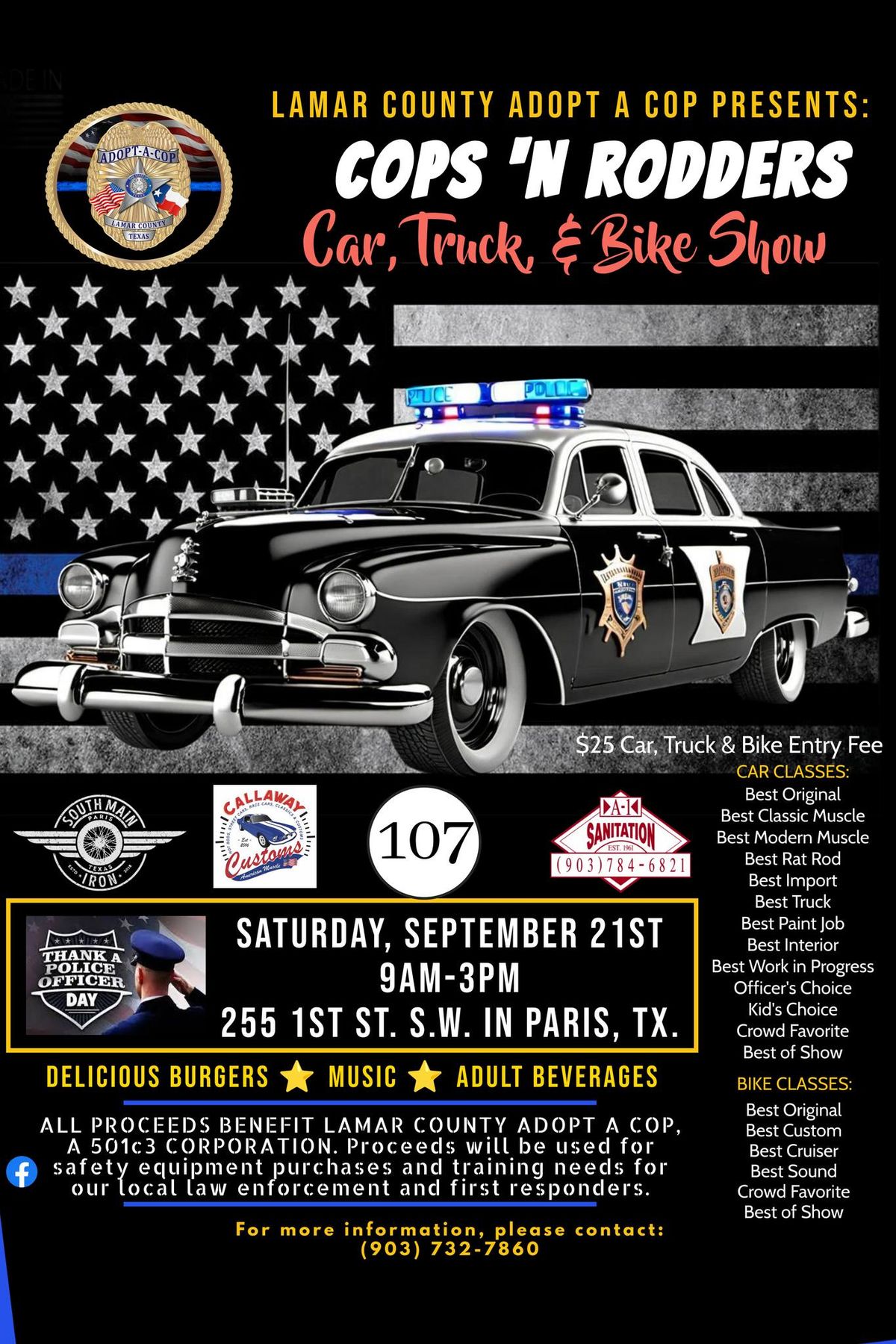 Cops 'n Rodders Car, Truck & Bike Show