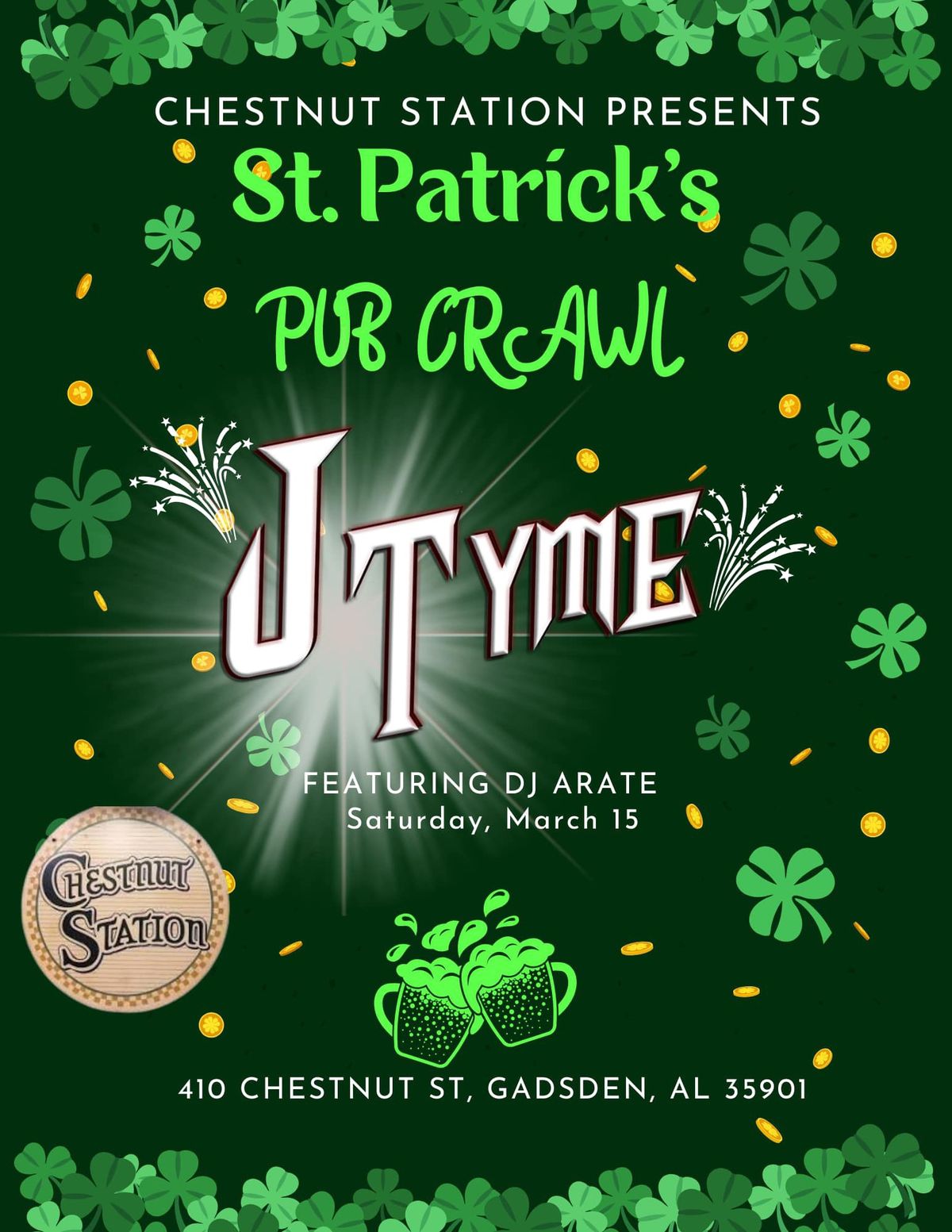 St. Patty\u2019s Day Pub Crawl w\/JTYME & DJ Arate