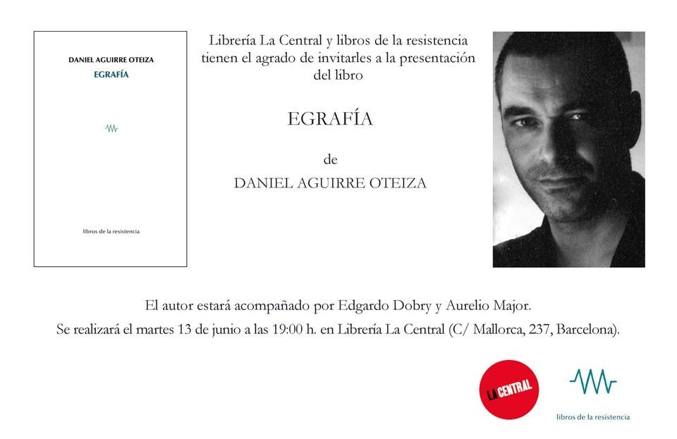 Presentaci\u00f3n de "Egraf\u00eda" de Daniel Aguirre Oteiza en Barcelona