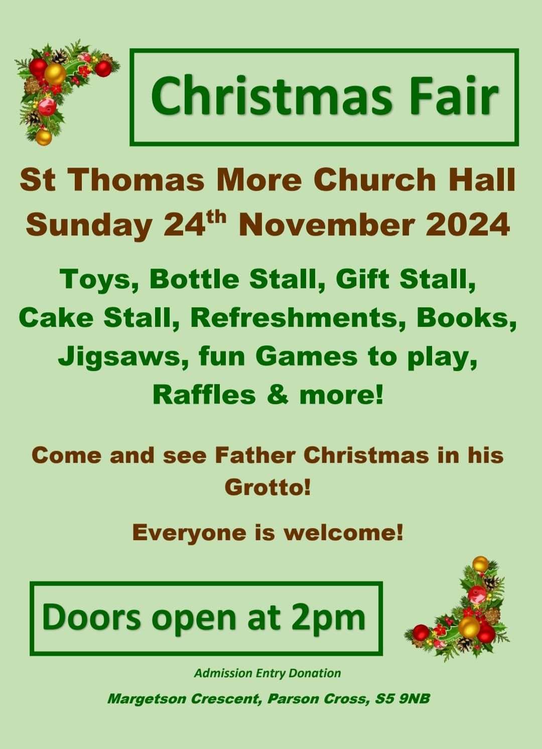 St Thomas More Christmas Fair