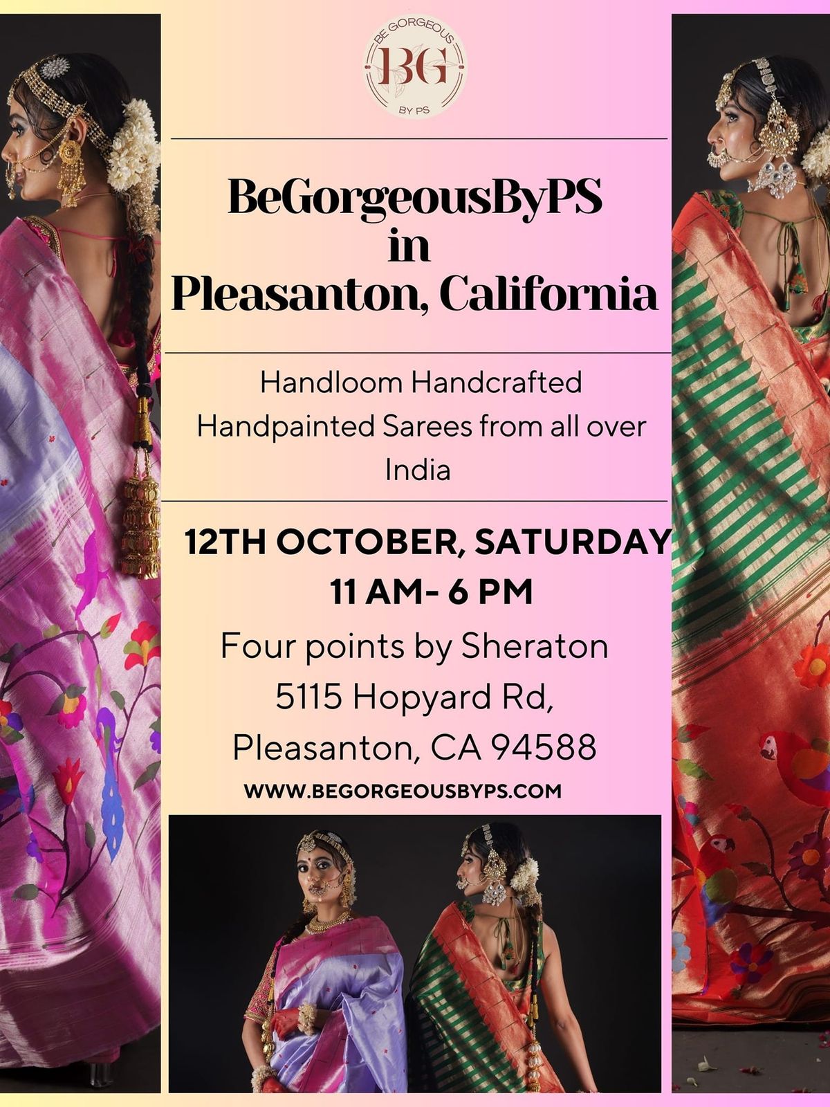 Handloom & Designer Sarees Luxury pop up show in Pleasanton, California 