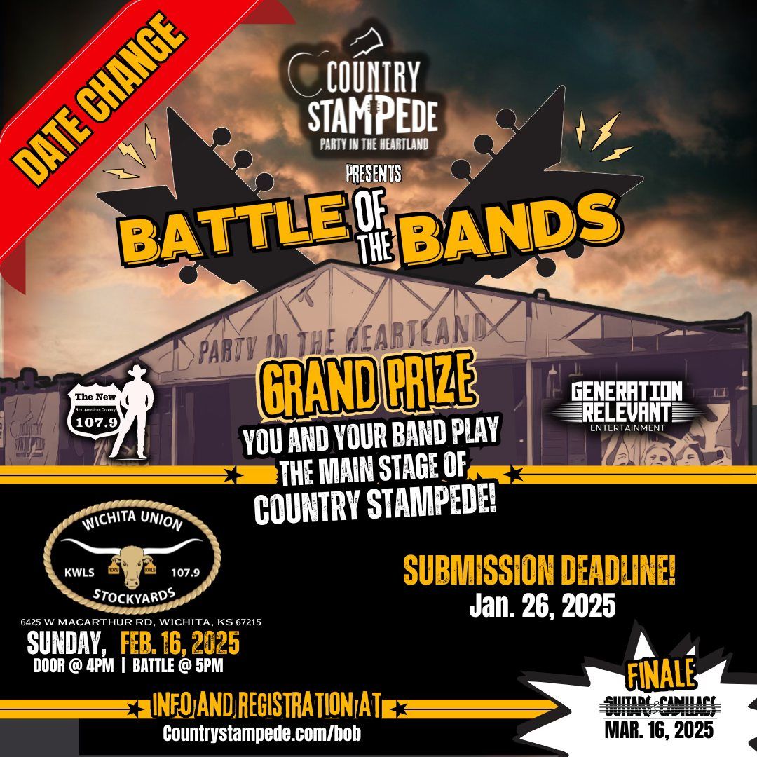 Country Stampede - Battle of the Bands - Qualifier - February 16, 2025 @ Wichita Union Stockyards