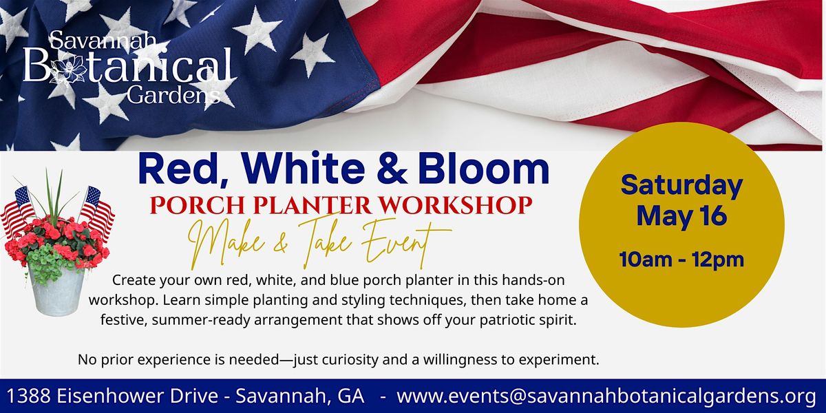 Red, White, and Bloom Planter
