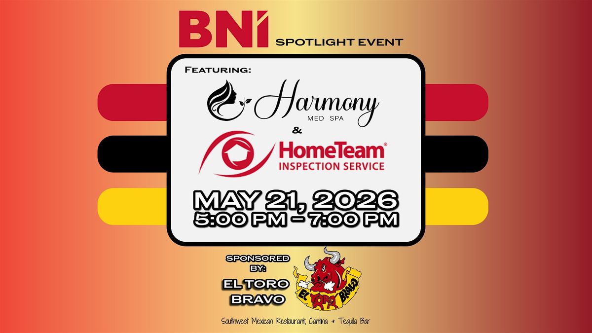 Harmony Med Spa and Home Team Inspections BNI Spotlight Event