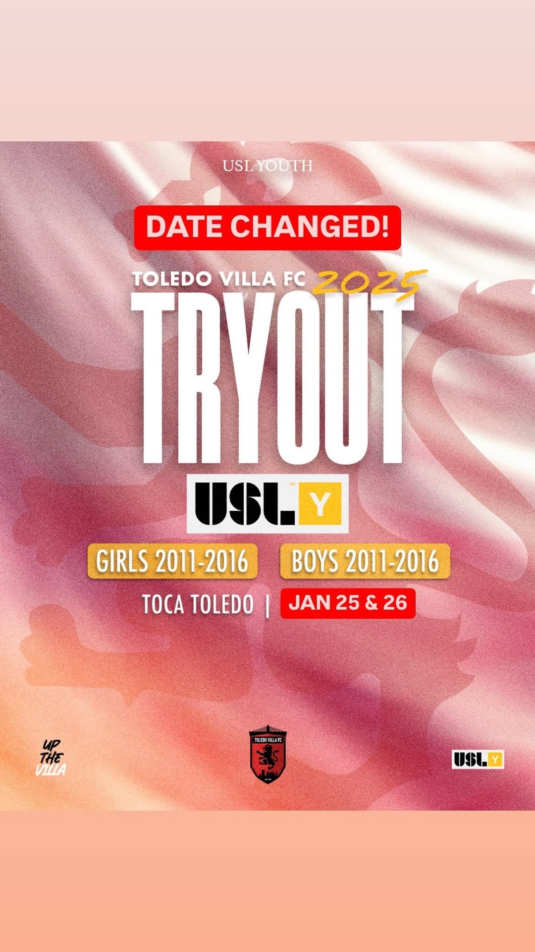 USL Youth BOYS Tryout - Toledo Villa FC