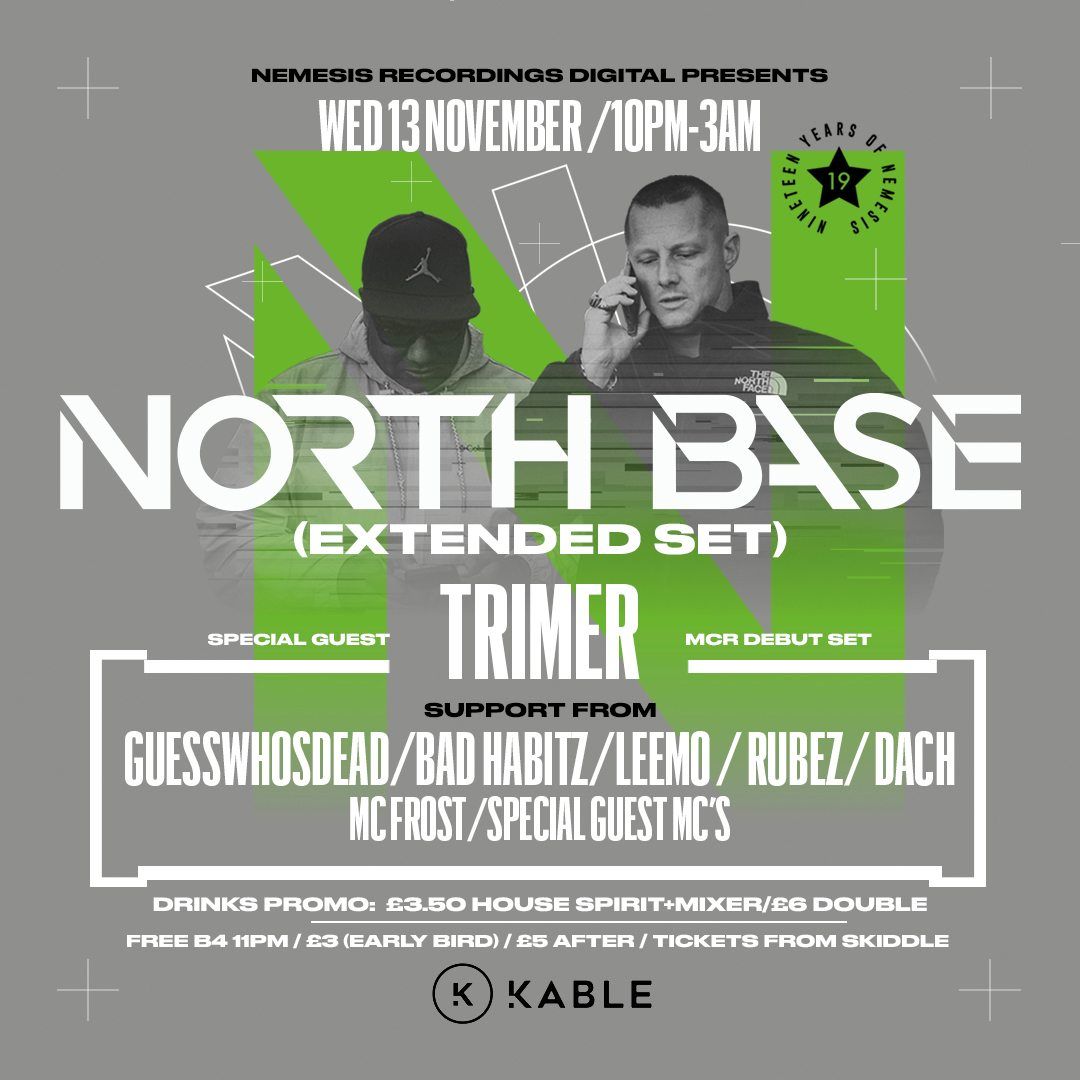 NORTH BASE (extended set) Special guest TRIMER + more