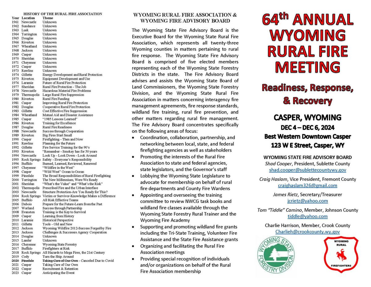 2024 Wyoming Rural Fire Meeting 