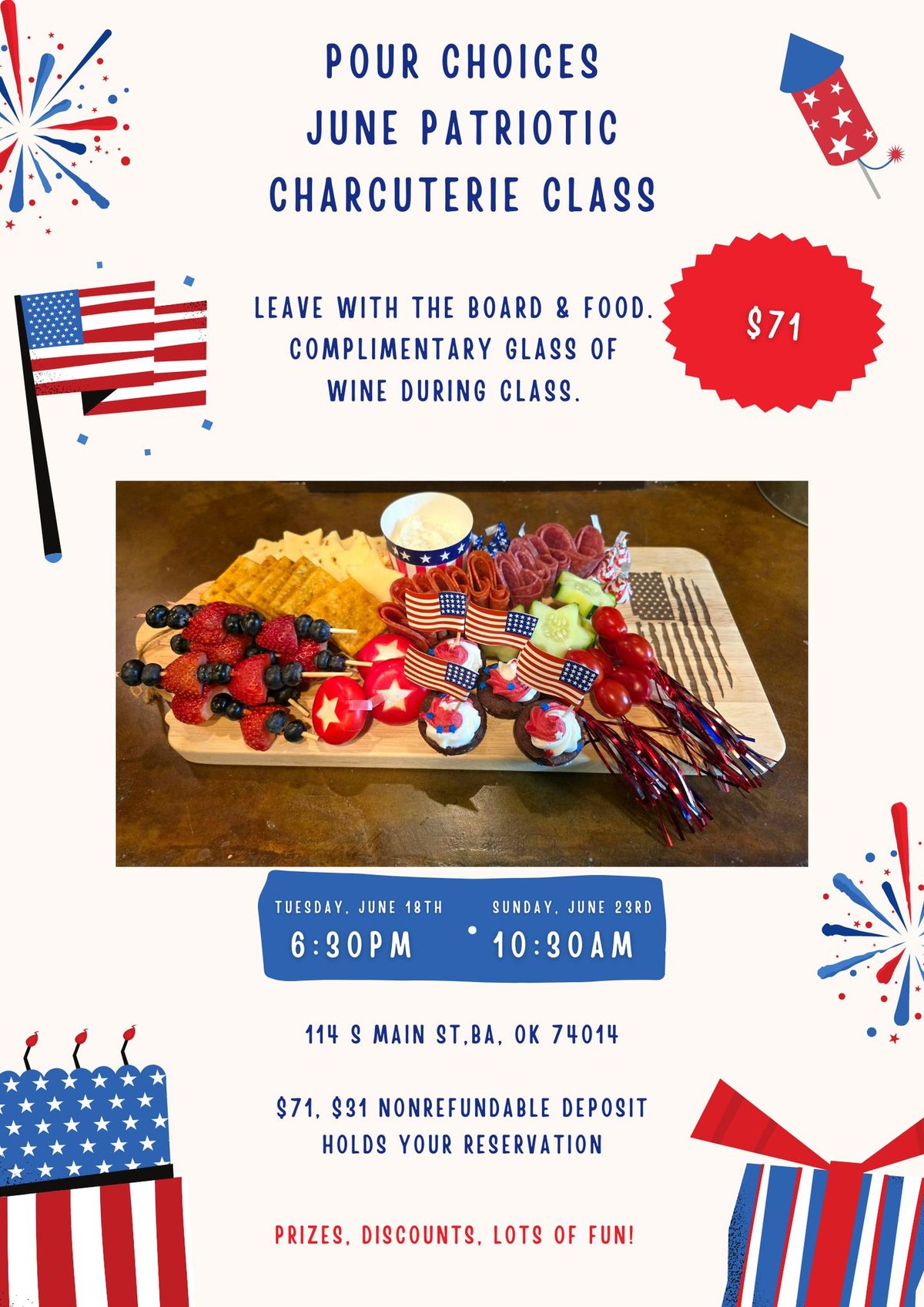 June - Independence Day Themed Charcuterie Workshop