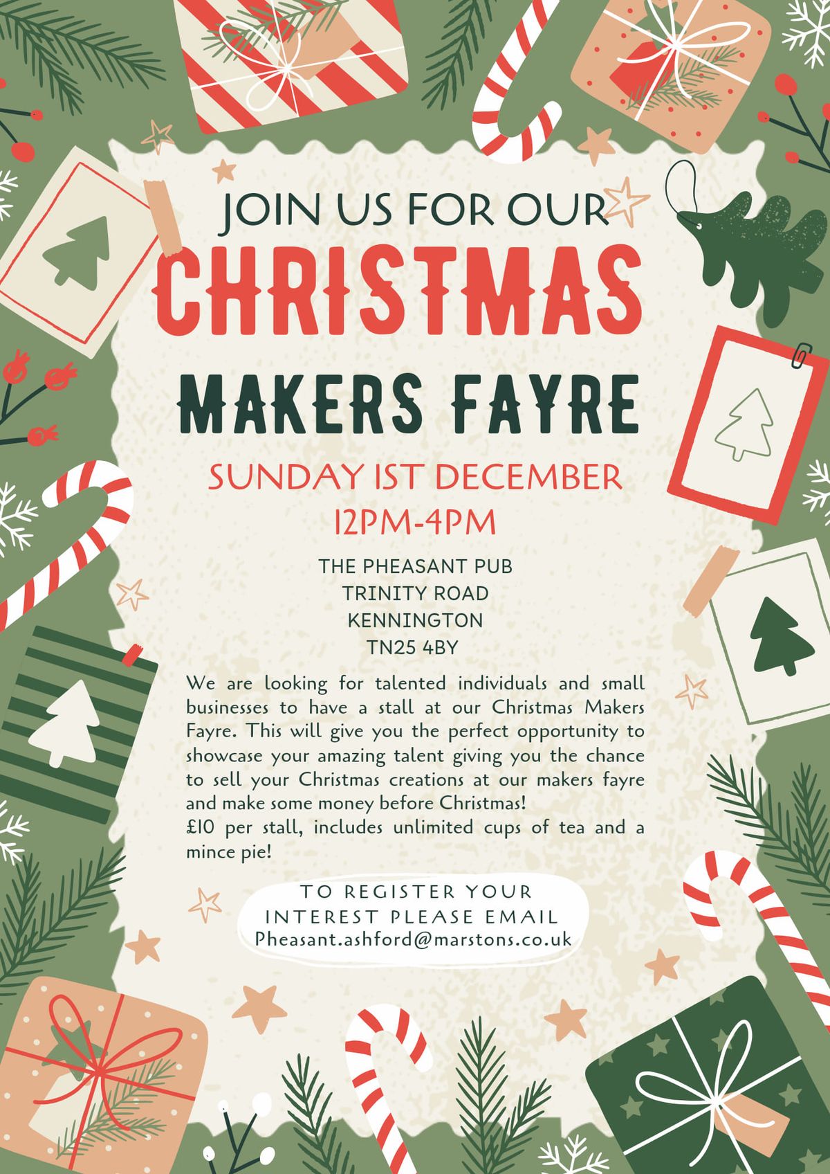 Christmas Makers Fayre at The Pheasant Ashford