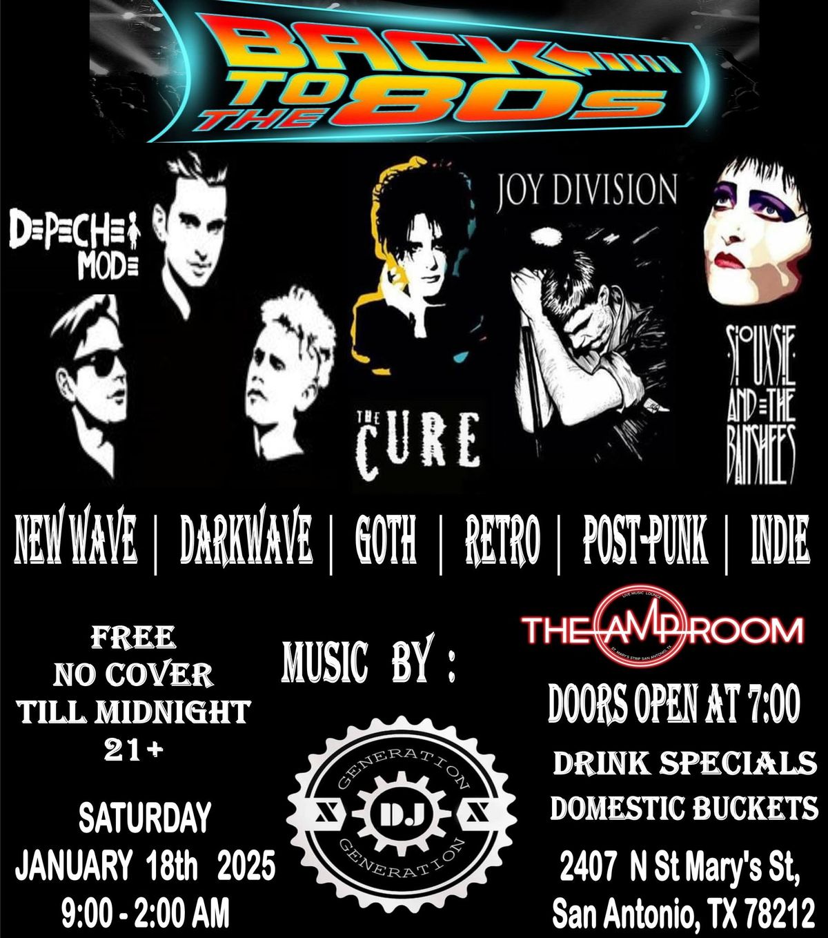 Back to the 80's New Wave |  Dark Wave  |  Goth  |  Retro | Underground Dance Party