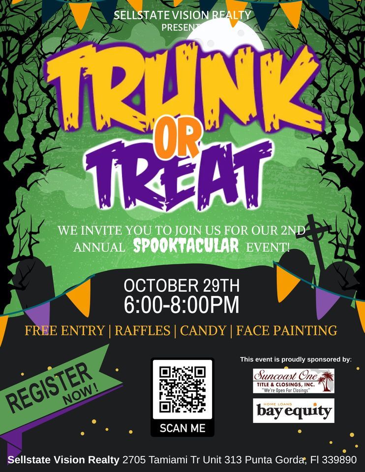 2nd Annual Trunk Or Treat Spooktacular, Sellstate Vision Realty, Punta