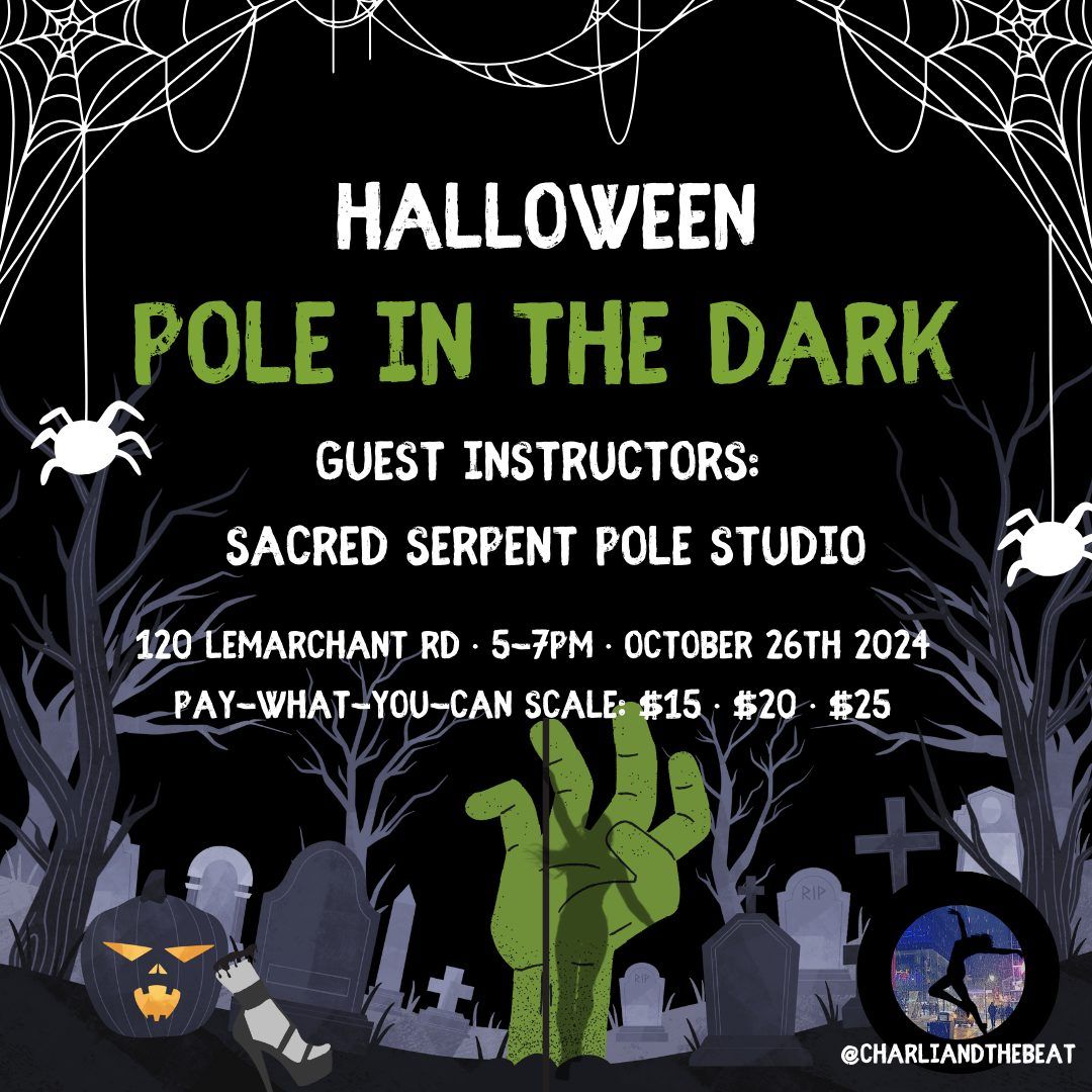 Halloween Pole in the Dark