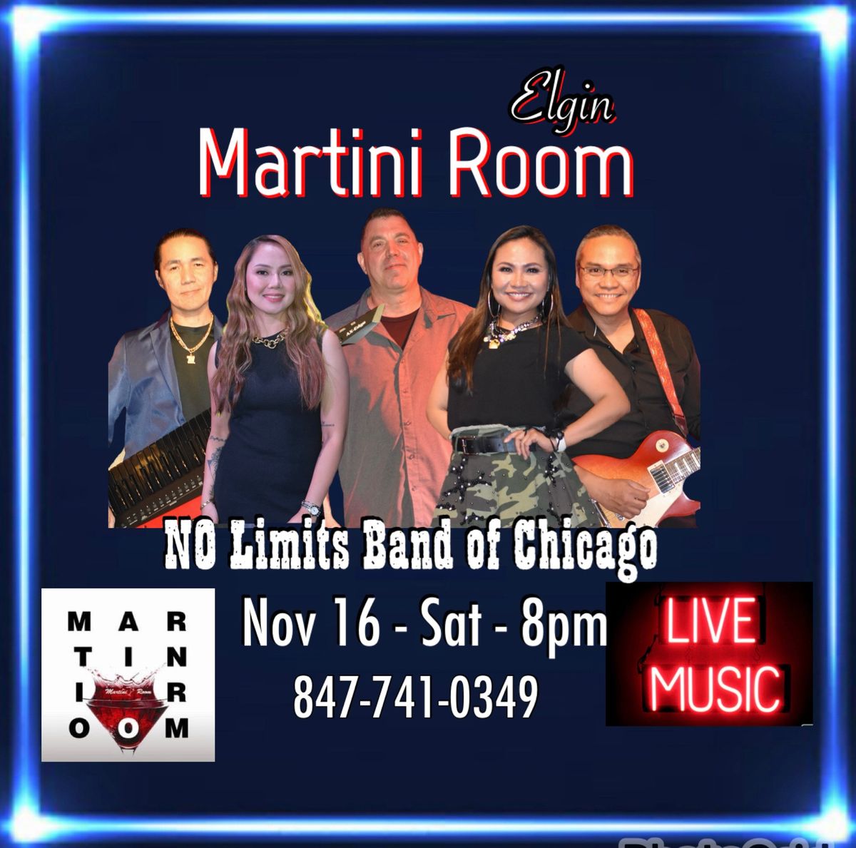 No Limits Band of Chicago Live at Martini Room, Elgin