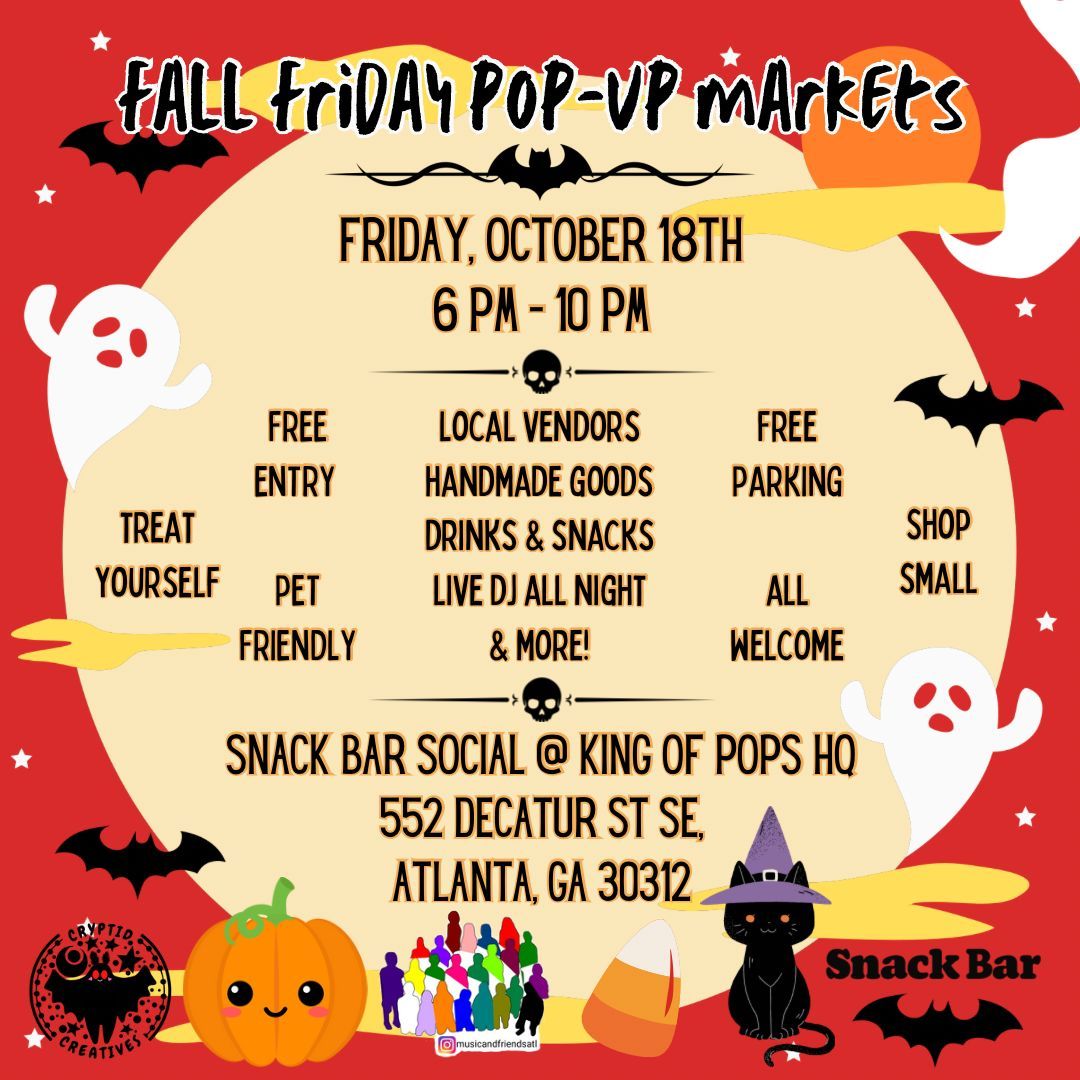 Fall Friday Pop-Up Market: Shop Spooky at SnackBar Social!