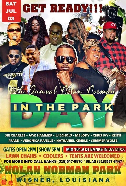 12th Annual NOLAN NORMAN DAY In The PARK, LA562, Wisner, LA 71378