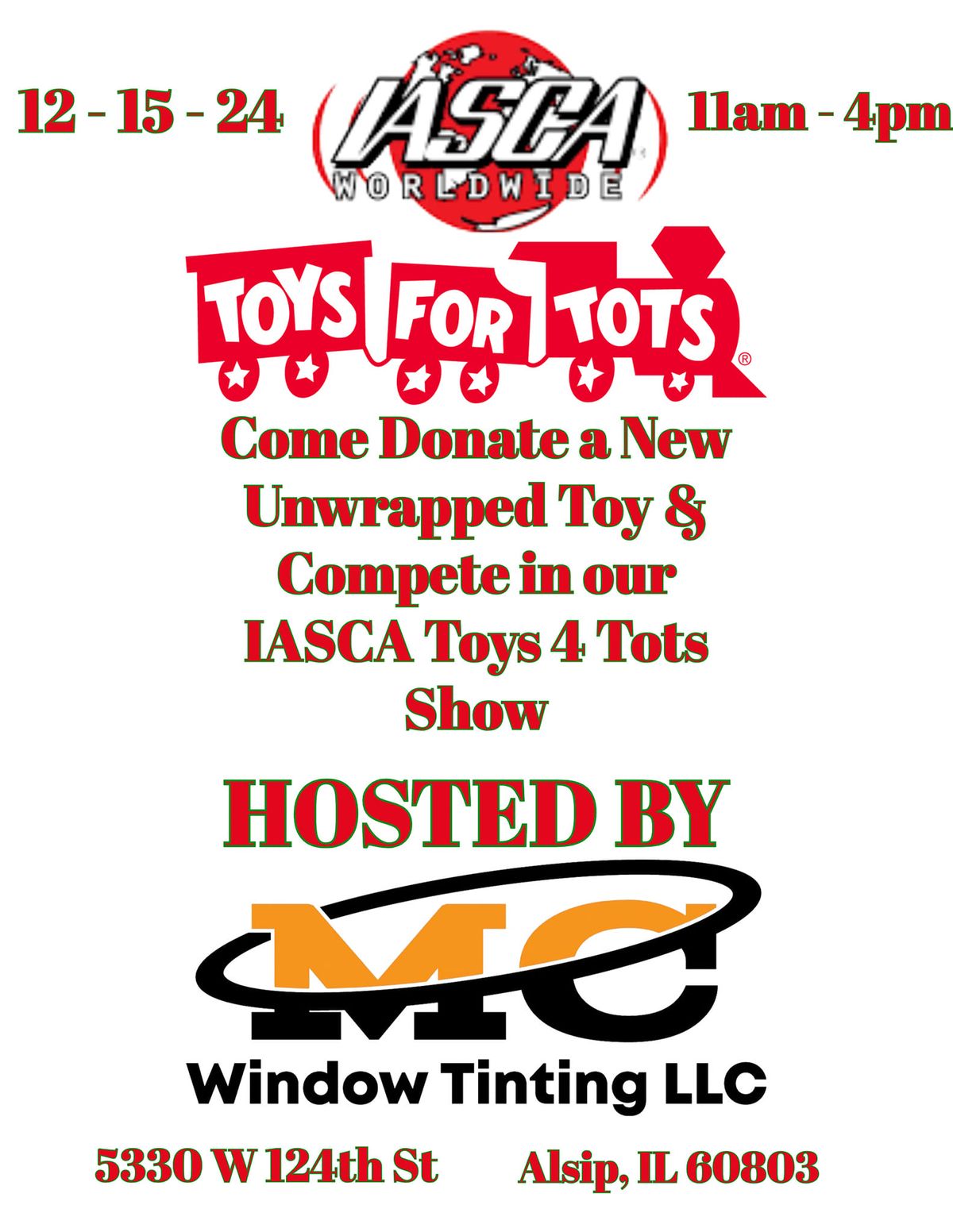 Toys 4 Tots Show @ MC Window Tint 