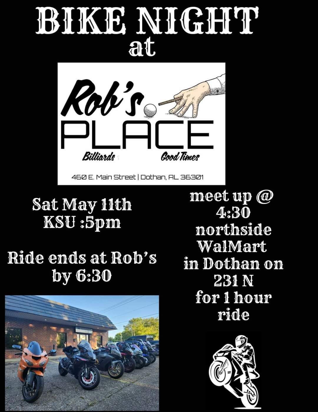 Bike night at robs place