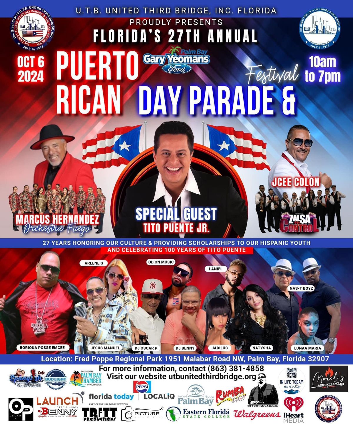 Palm Bay Florida\u2019s 27th Annual Puerto Rican Day Parade and Multicultural Festival 