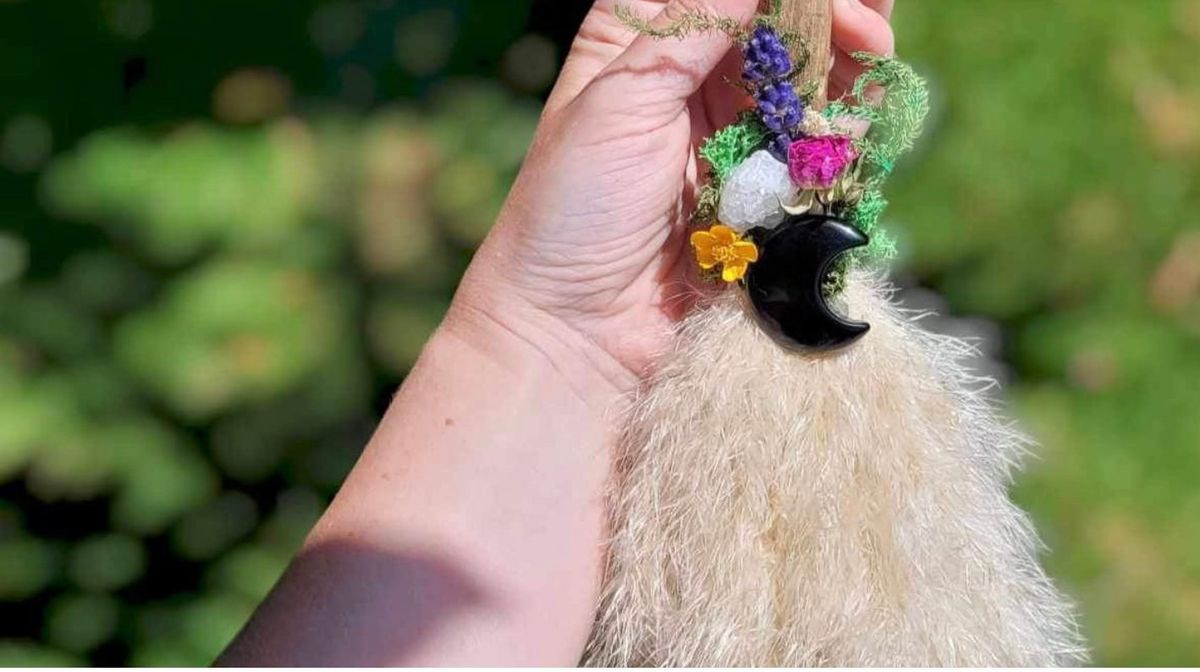 Pampas Grass Mini Witchy Brooms