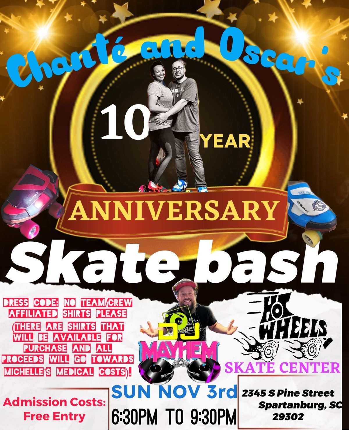 Chante & Oscar\u2019s 10 Year Anniversary Skate Bash