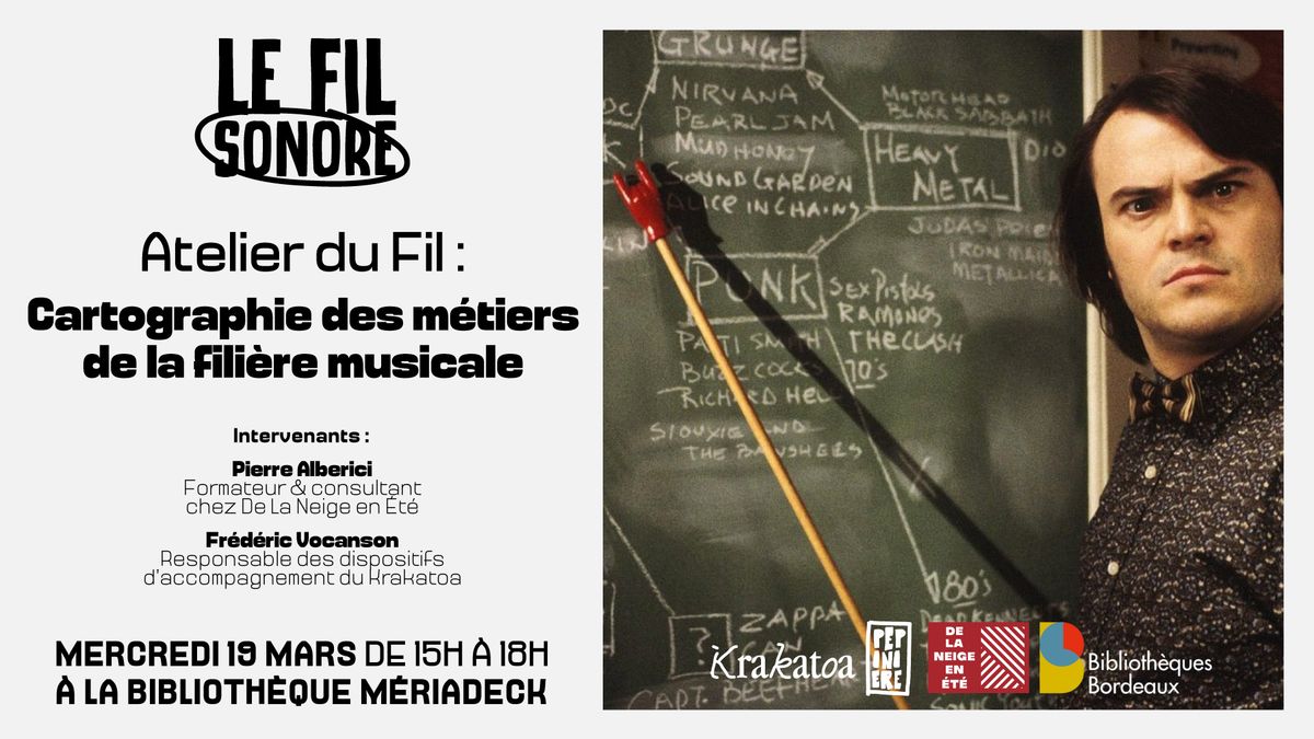 Atelier du Fil : Cartographie des m\u00e9tiers de la fili\u00e8re musicale.