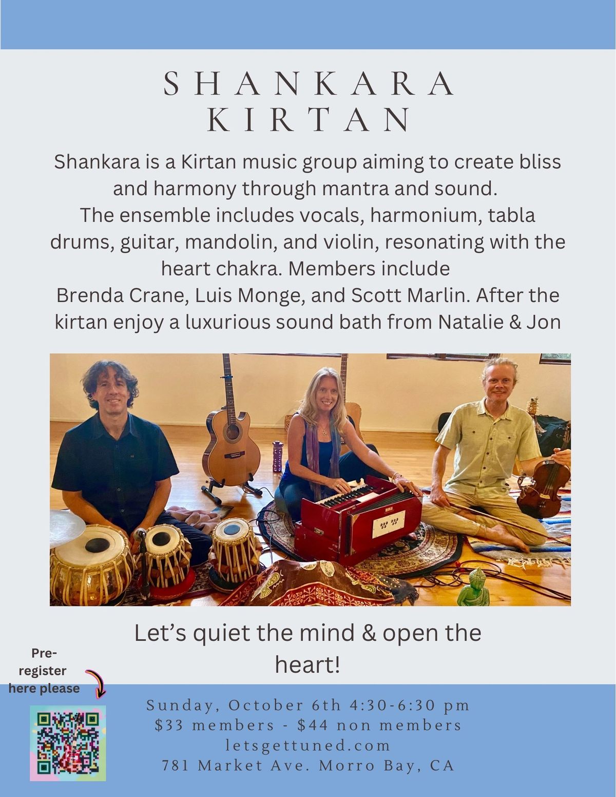 Shankara Kirtan at Let's Get Tuned Sound and Yoga Studio