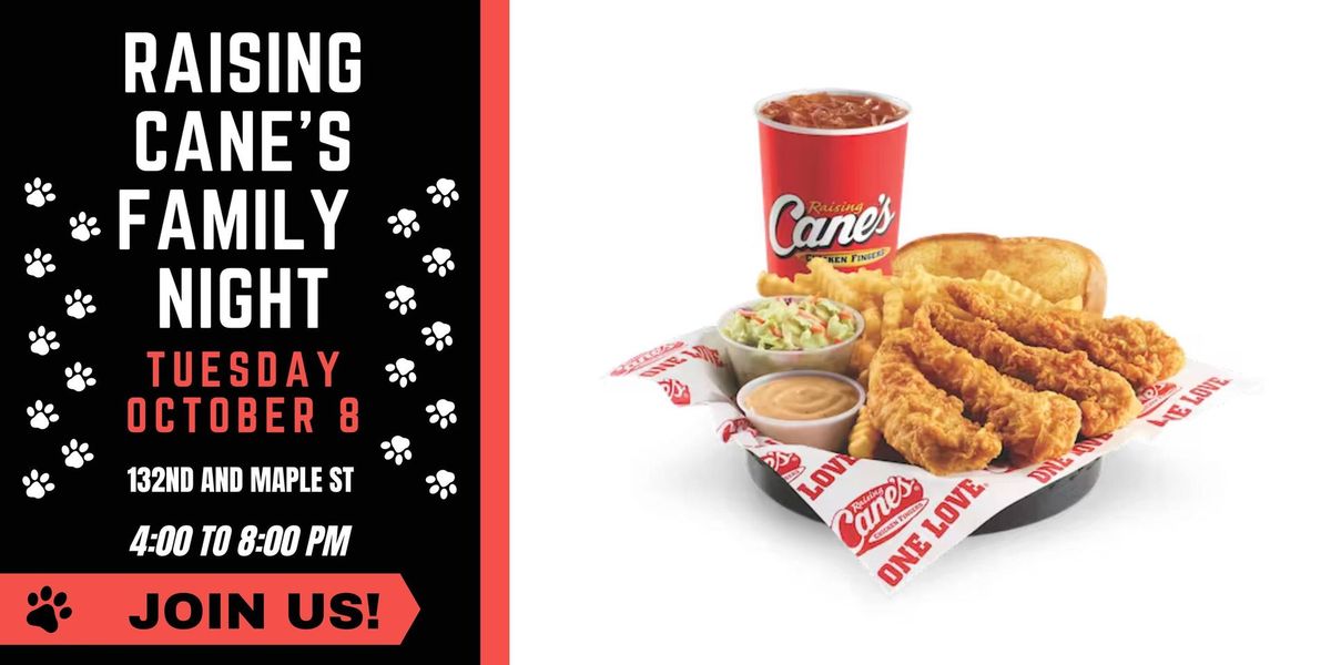 Raising Canes Restaurant Night