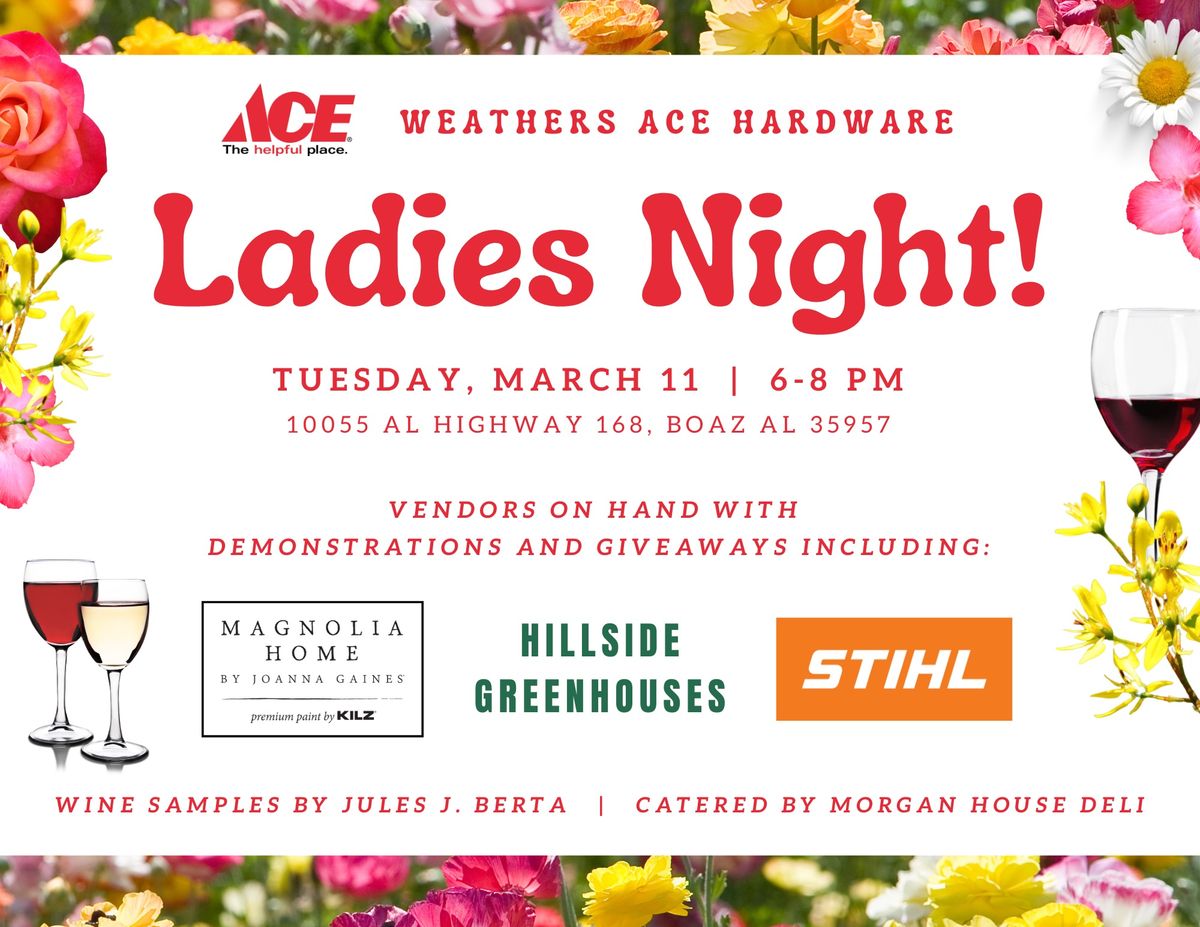 Weathers Ace Hardware Ladies Night 