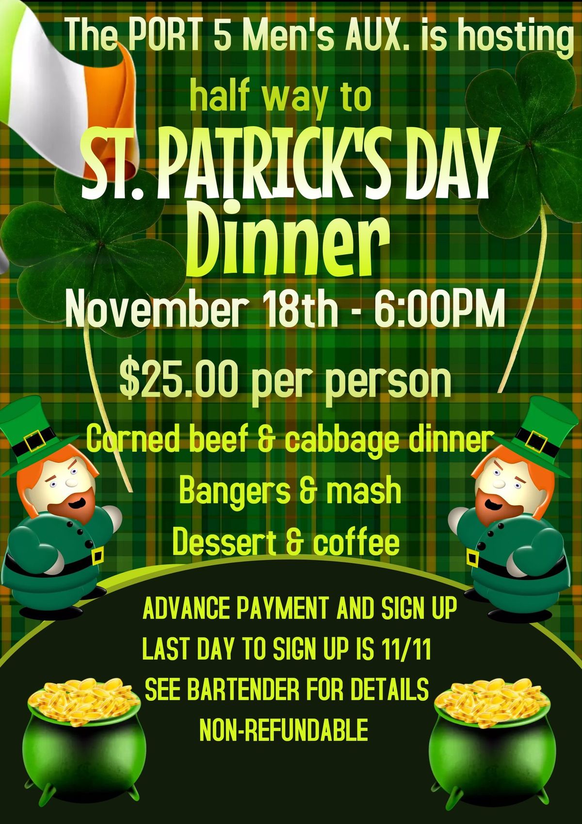 \u2618\ufe0f\u2618\ufe0f 1\/2 Way to ST. PATTY\u2019s DAY Dinner!! \u2618\ufe0f\u2618\ufe0f