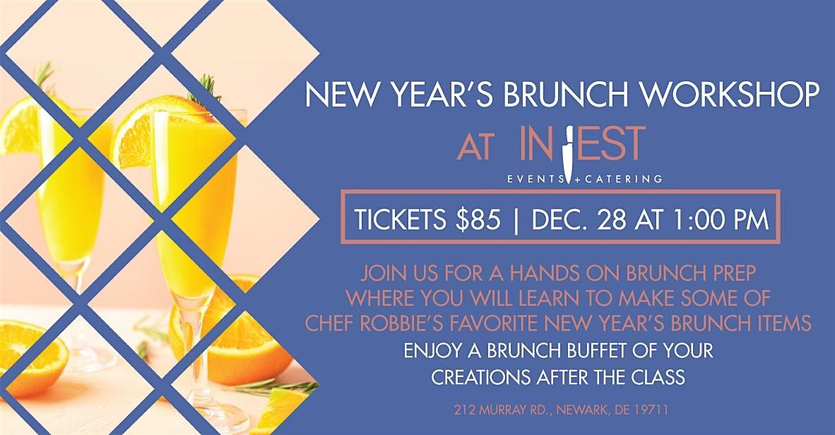 New Year's Eve Brunch Workshop with Chef Robbie Jester at In Jest Events