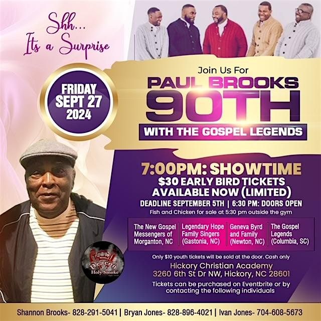 The Gospel Legends in Concert (Paul Brooks 90th)