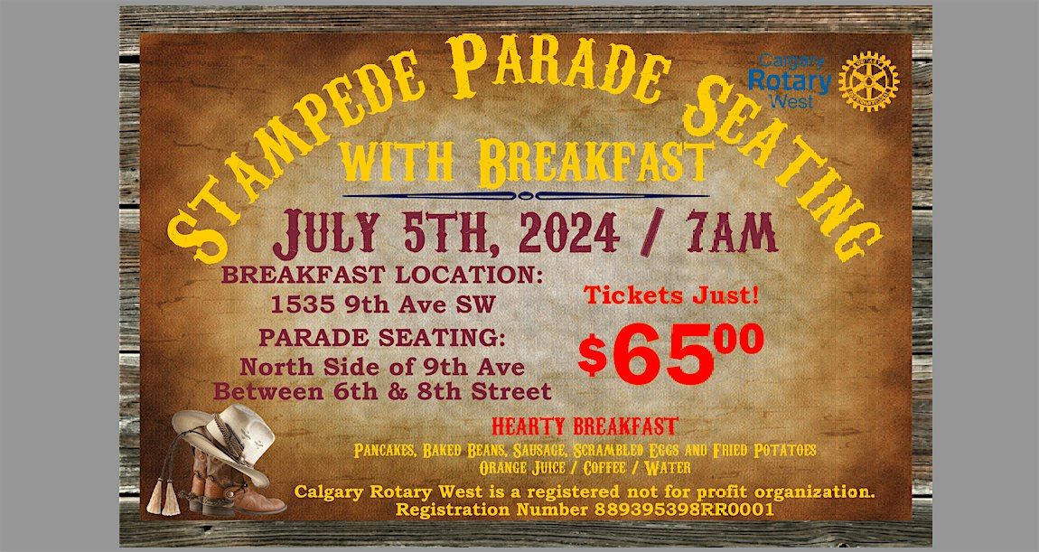 Stampede Parade Seating - with breakfast 2024